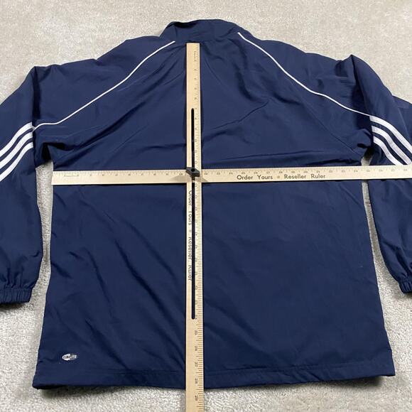 Notre Dame Fighting Irish Jacket Mens 2XL Navy NCAA Football Adidas Windbreaker - Picture 5 of 8